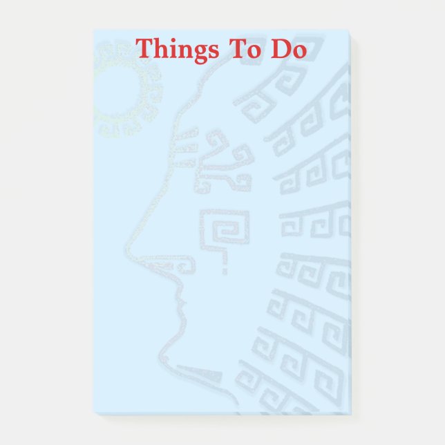 Things to Do & Machu-Picchu Mountain Silhouette Post-it Notes (Front)