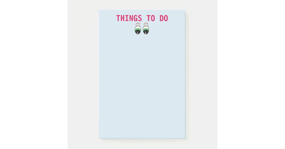 Things To Do Postit Notes Zazzle