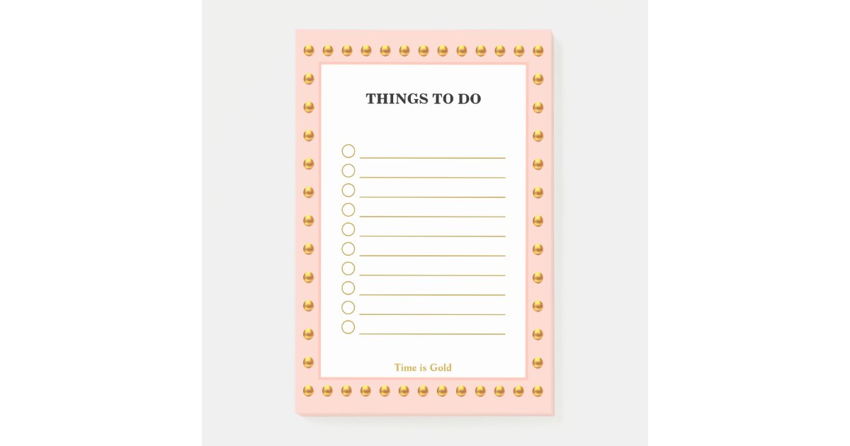 Things To Do Postit Notes Zazzle