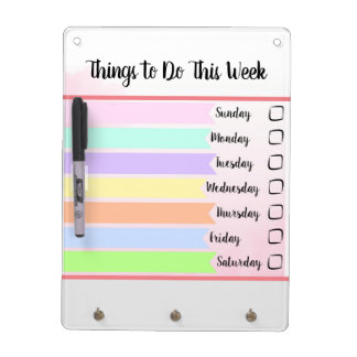Things To Do This Week Pastel Dry Erase Board