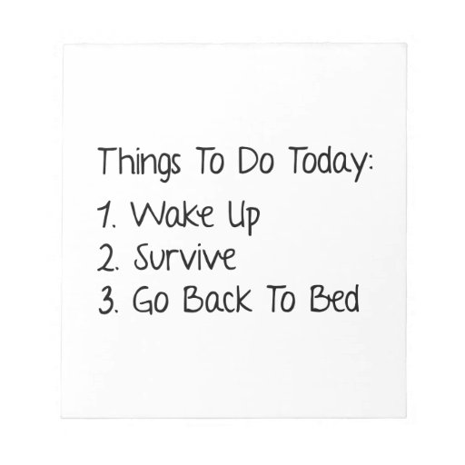 Things To Do Today Notepad | Zazzle