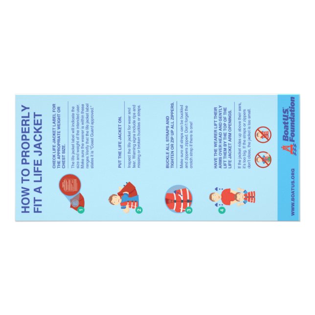 Things to Know About Life Jackets Rack Card (Back)