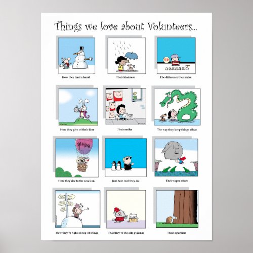 Things We Love About Volunteers poster