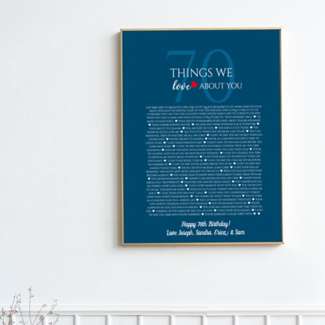  things we love about you 70, 60, 50, poster (Creator Uploaded)