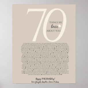 things we love about you 90,80 70, 60, 50, poster