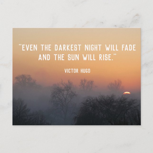 Things will get better customizable text - sunrise postcard (Front)