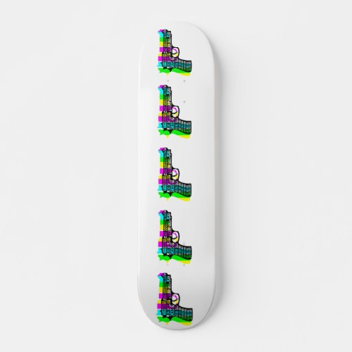 Things With Guns On Skateboard Deck