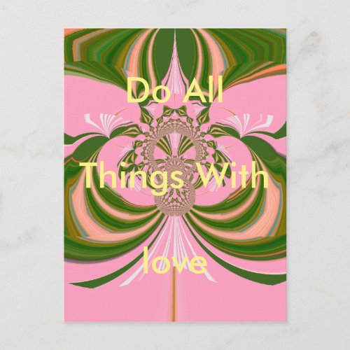 Things with love Postcard Horizontal Template