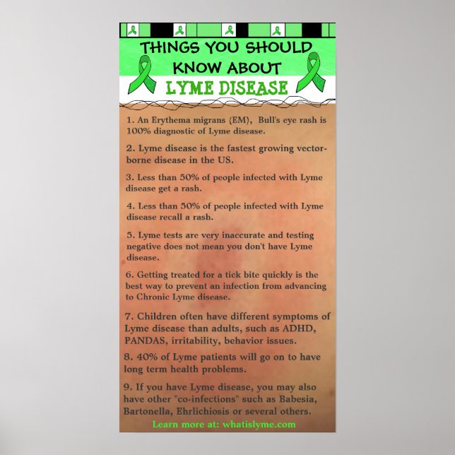 Things You Should Know about Lyme Disease Poster (Front)