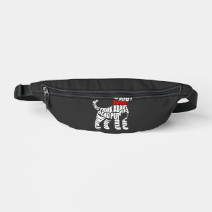 Think about DEAD Puppies White Fanny Pack