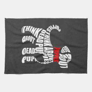 Think about DEAD Puppies White Kitchen Towel
