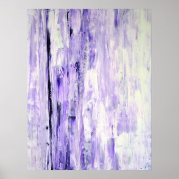 'think About It' Lavender Abstract Art Poster by T30Gallery at Zazzle