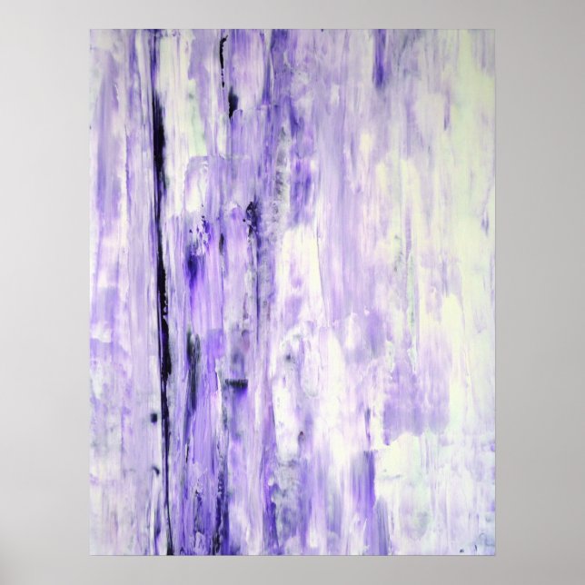 'Think About It' Lavender Abstract Art Poster (Front)
