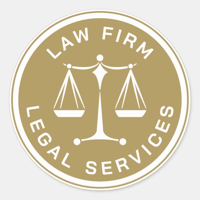 Think About Justice - Law Classic Classic Round Sticker (Front)