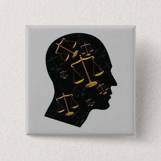 Think About Justice | Law Pinback Button