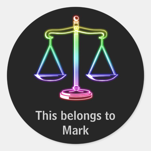 Think About Justice - Law sticker (Front)