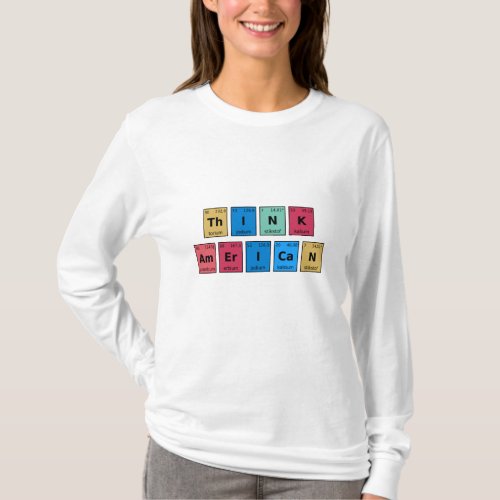 Think American Periodic Table T_Shirt