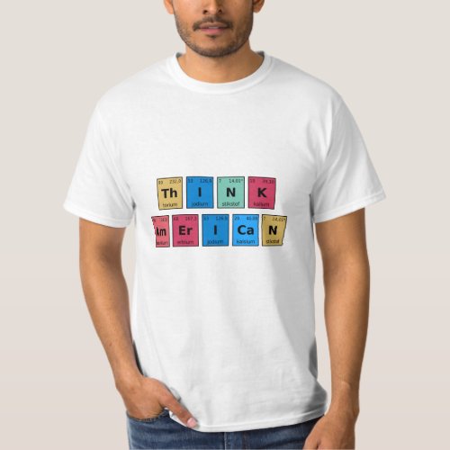 Think American Periodic Table T_Shirt