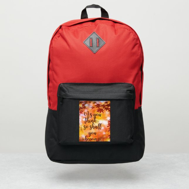 Think And Become - Positive Message Port Authority® Backpack (Front)