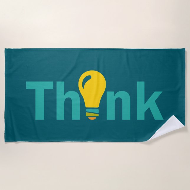 Think Beach Towel (Front)