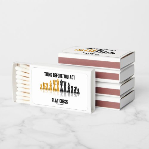 Think Before You Act Play Chess Reflective Chess Matchboxes