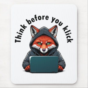Think before you click - Cyber Security Mouse Pad