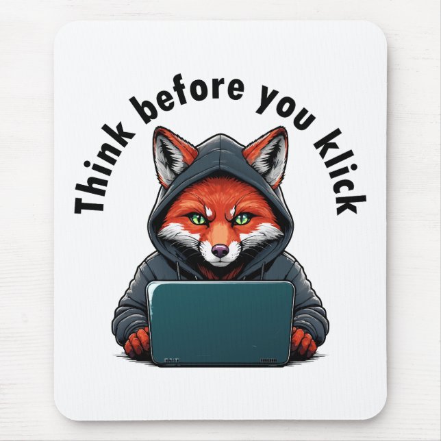 Think before you click - Cyber Security Mouse Pad (Front)