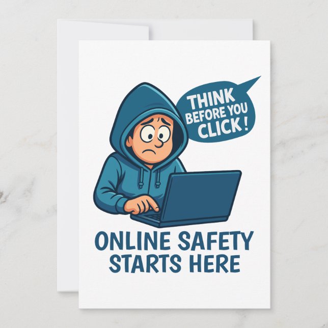Think Before You Click - Online Safety Awareness Invitation (Front)