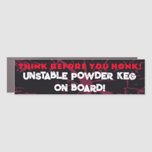 Think before you honk! car magnet