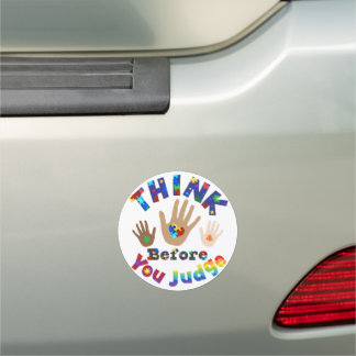 THINK Before You Judge Car Magnet