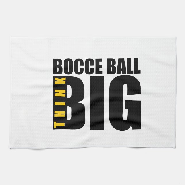 THINK BIG BOCCE-BALL SPORTS DESIGNS KITCHEN TOWEL (Horizontal)
