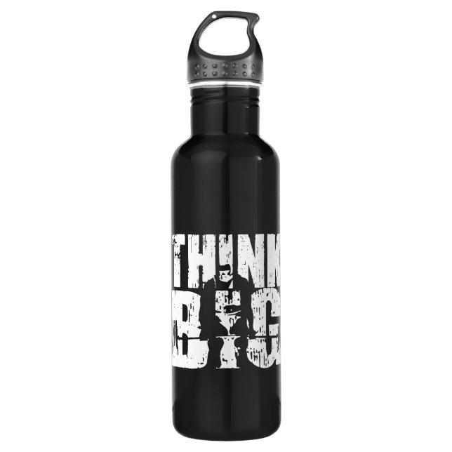Think Big - Bodybuilding Motivation Stainless Steel Water Bottle (Front)