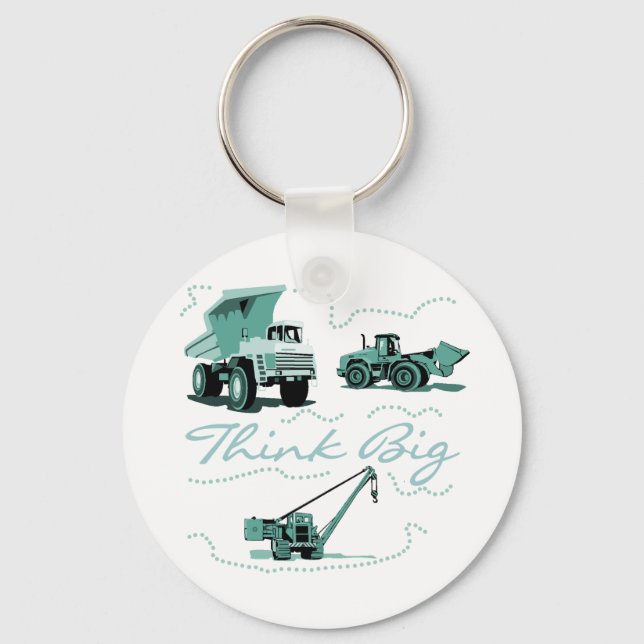 Think Big Construction T-shits and Gifts Keychain (Front)