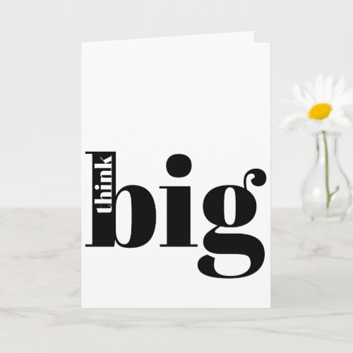 Think Big Fun Modern Bold Typography Graduation Card