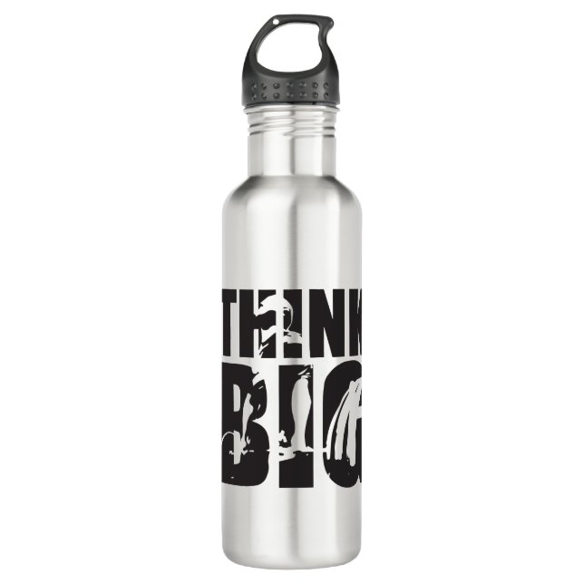Think Big - Gym Motivation Stainless Steel Water Bottle (Front)