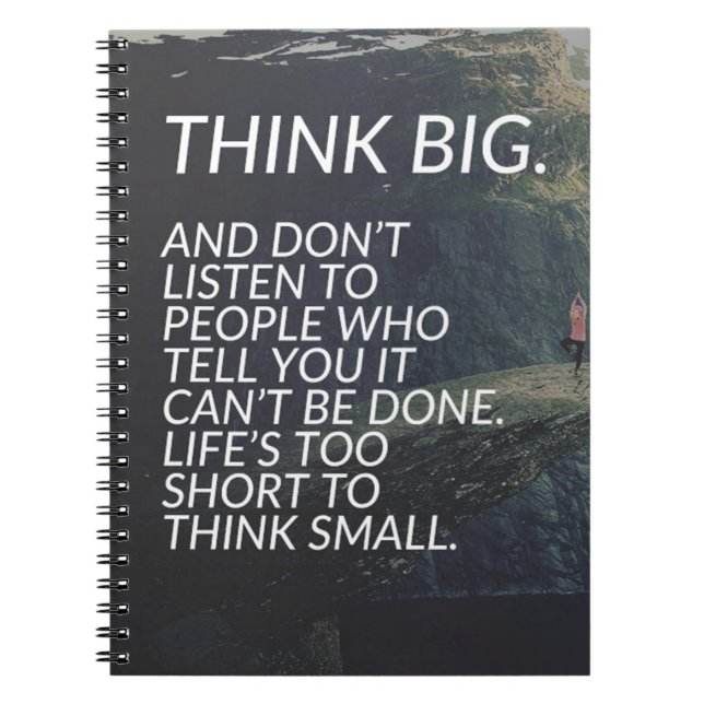 THINK BIG - Inspirational Words Notebook (Front)