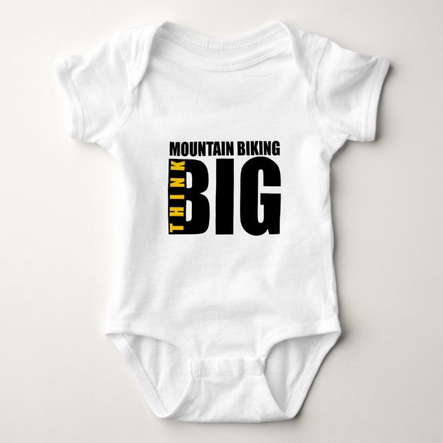 THINK BIG MOUNTAIN-BIKING SPORTS DESIGNS BABY BODYSUIT (Front)