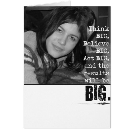 Think Big Photo card. Cards (Front)