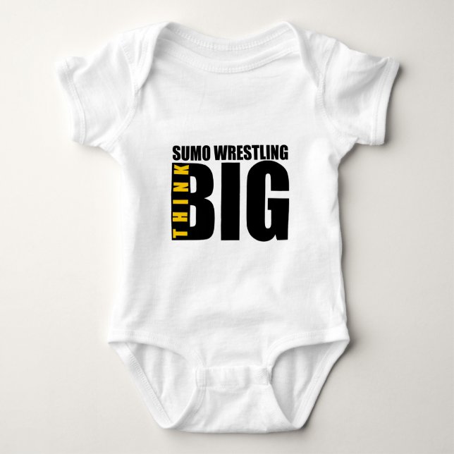 THINK BIG SUMO-WRESTLING SPORTS DESIGNS BABY BODYSUIT (Front)