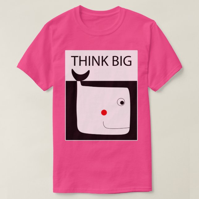 Think Big Whale Illustration T-Shirt (Design Front)