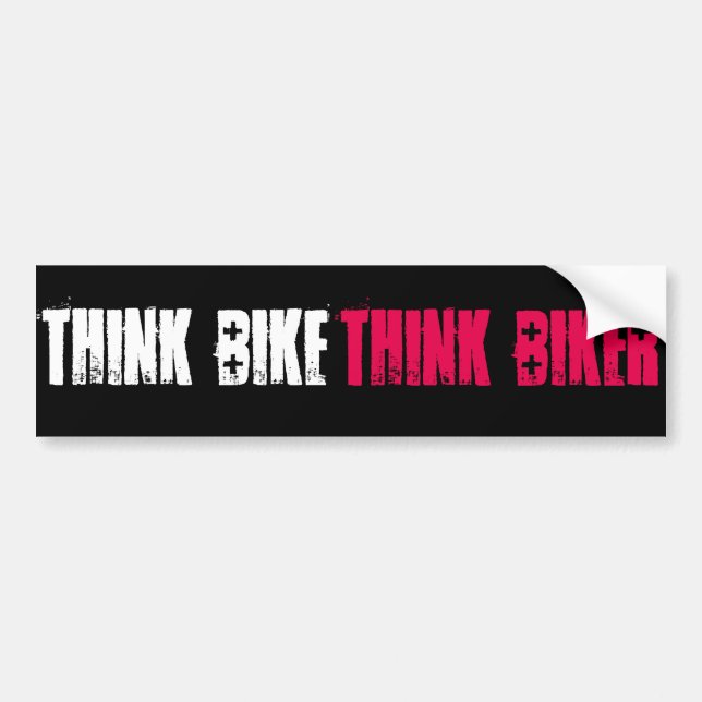 Think Bike Simple Bumper Sticker (Front)