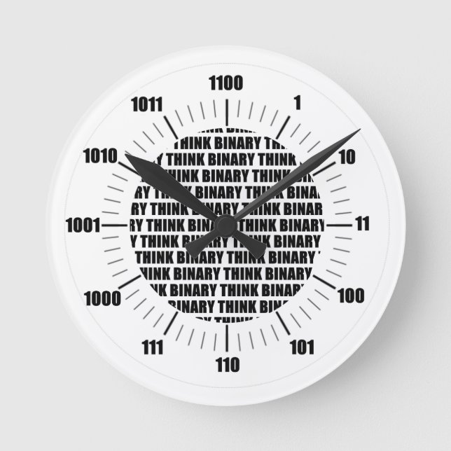 Think Binary Clock (Geek Humor) (Front)
