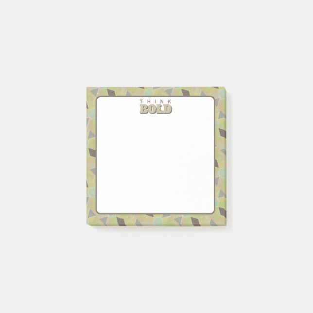 Think Bold Olive Green Brainstorming Post-it Notes (Front)