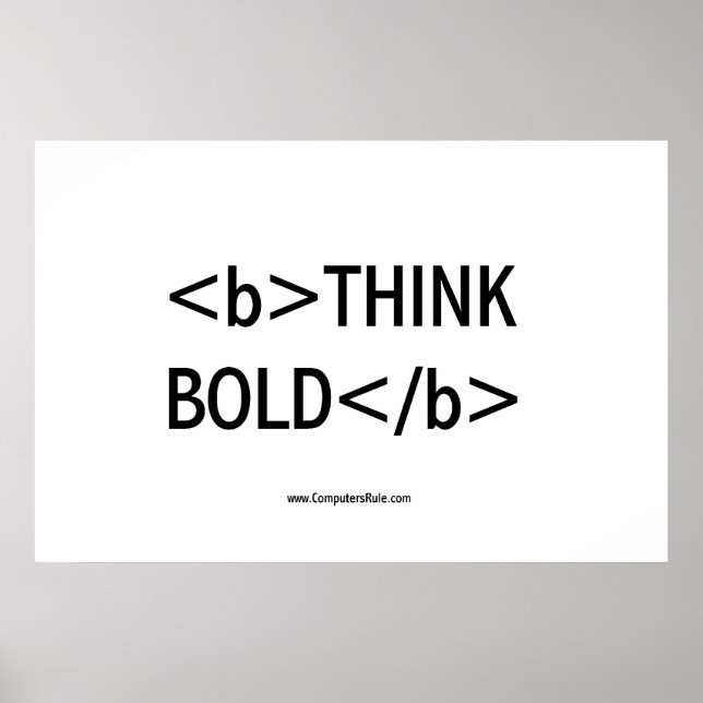 THINK BOLD POSTER (Front)