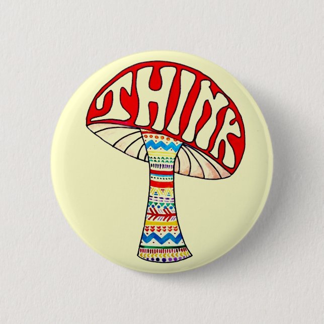 Think Button. Pinback Button (Front)