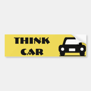 Think Car Funky Sticker