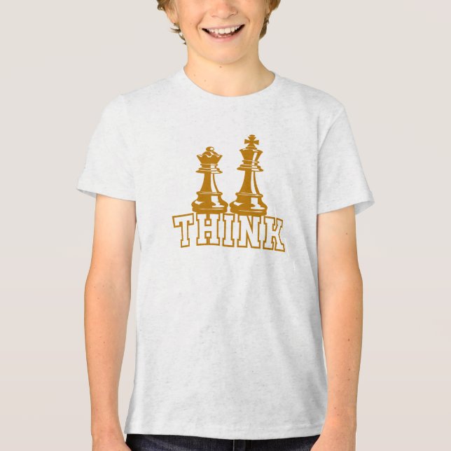 Think Chess, Chess Game  Tri-Blend Shirt (Front)
