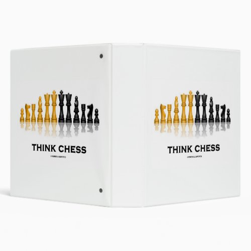 Think Chess Chess Set Pieces Advice 3 Ring Binder