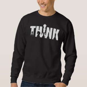 Think Chess Piece Costume Chess Chess Club Sweatshirt