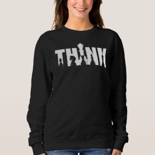 Think Chess Piece Costume Chess Chess Club Sweatshirt